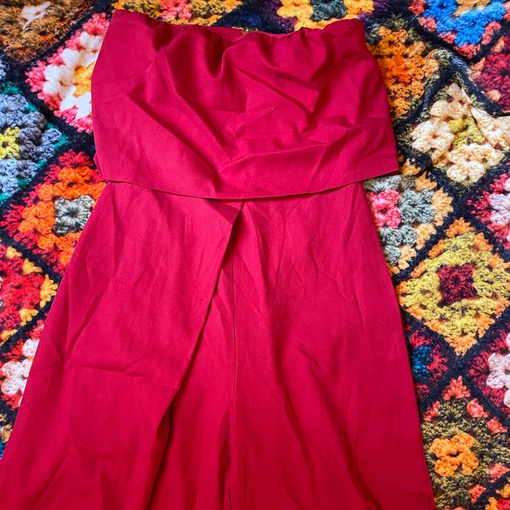 red jumpsuit